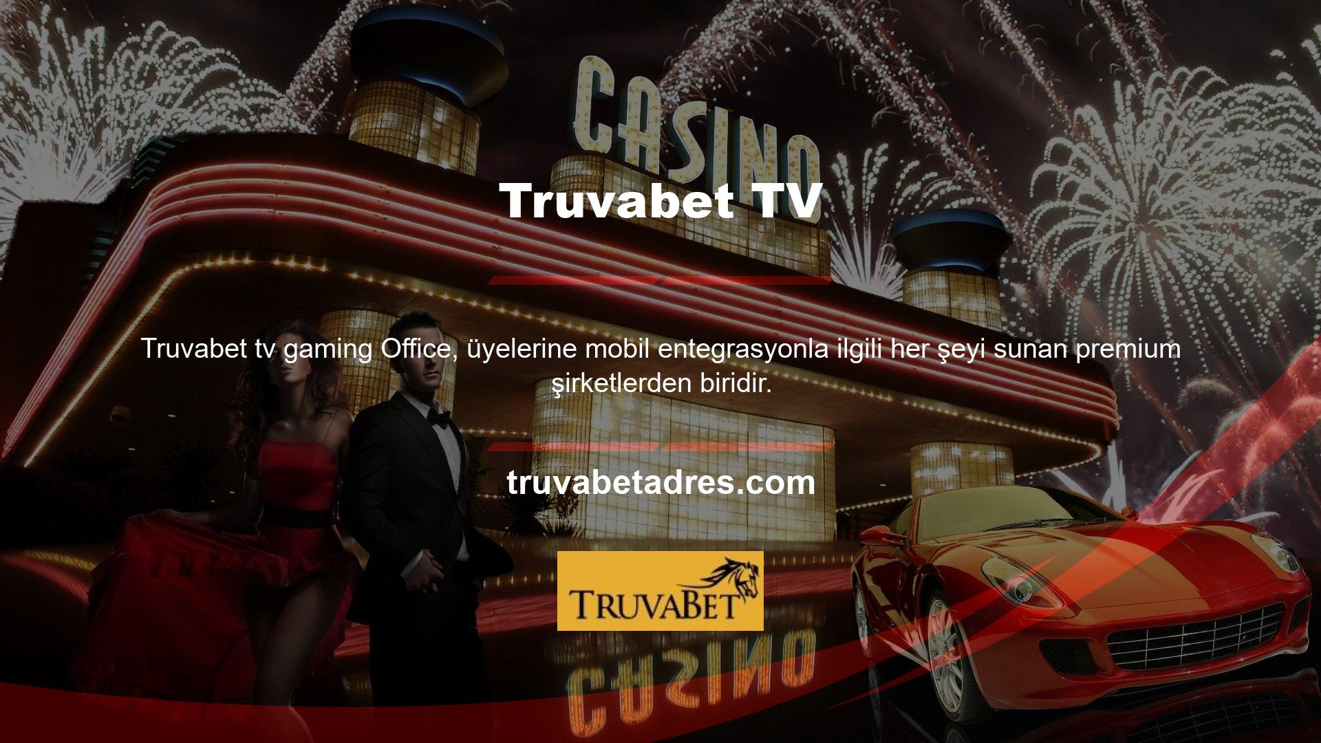 Bu nedenle site, Truvabet TV mobil oyunlarının canlı görüntülerini de sunmaktadır